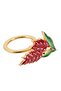 Başak 6-Piece Gold Luxury Napkin Ring, Enamel Başak Decorated Napkin Ring - 4