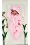 Hooded Zippered Plush Fleece Baby Girl Romper Hearted Sleeping Bag - 4