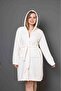 Women's Ecru Ultrasoft Plush Dressing Gown - 4