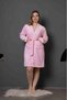 Women's Pink Ultrasoft Plush Dressing Gown - 2