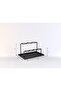 Geometric Patterned Black Metal Organizer - Pen and Brush Organizer - 5