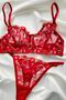 Women's Bra Suit New Year Merry Christmas Sweetheart Special Red Heart Underwire