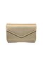 Gold Piping Leather Evening Dress Clutch Hidden Shoulder Chain Bag