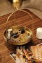 Gold metal accessory and makeup organizer - multi-purpose organizer - lattice - 2