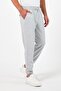 Thick Gray Men's Sweatpants Jogger with Back Pockets, Elastic Cuffs, Regular Fit, Without Pockets