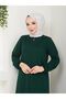 Men's Prayer Robe with Zipper, Emerald Green - 2
