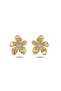 Flower Women's Earrings with Pearls - 3