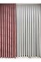 Velar Soft Dried Rose Background Curtain Single Wing 1/3 Close Pleat - 2