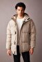 Water Repellent Regular Fit Inflatable Coat with Hood and Zipper Pockets A3859Ax23Wn - 3
