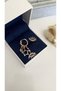 Vip Series Gold Hoop Detailed Lucky Earrings