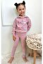 Girl's 2 Thread Fabric Hooded Ribbed Leggings Top and Bottom Set