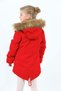 Girl's Water Repellent Fur Hooded Winter Coat - 6