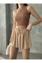 Sandy Frilly Lace-up Tennis Skirt with Shorts - 2