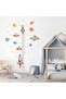 Space Shuttle Planet and Rocket Themed Height Meter Children's Wall Mirror Uv Printing Sticker for Closet Door - 2