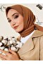 Hijab Women's Bamboo Crochet Chocolate Brown Scarf - 2