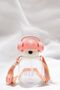 Teddy Bear Design Water Bottle with Earphone Hole - Double-Lid Water Bottle with Straw for Children - School Water Bottle with Neck Strap, 750 Ml.