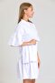 Short Sleeve Dress with Buttons on the Front |   Elb34244 White - 3
