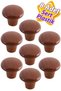8 Pieces of Hard Plastic Mushroom - Handle Walnut Cabinet Furniture, Drawer Door