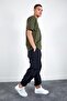 Black Men's Jogger Parachute Pants |   Mes616803-01-6803 - 5