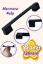 8 Pieces Marmara Handle 128 mm Black Kitchen Handle Drawer Cabinet Door Handle Metal Furniture Cabinet Handle