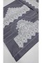 Handcrafted Lace, Ribbed and Embroidered Duvet Cover Set in Smoked Color - 2