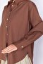 Coffee Women's Relaxed Fit Poplin Shirt | Mks163867-01-3867 - 4