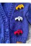 Hand Knitted Boy's Cardigan with Car Detail - 2