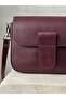 Genuine Leather Crossbody Bag Miley Model Burgundy Color - 7