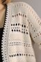 Round Neck Long Sleeve Openwork Hollowed Shepherd's Stitch Detailed Seasonal Midi Length Knitwear Cardigan - 6