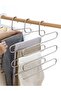 2 Pieces - Metal 5-Layer In-Cabinet Trousers Scarf Shawl Hanger, Multiple Hangers, Decorative Smart Hanger - 8
