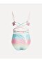 V-Neck Shiny Look Women's Swimsuit - 2