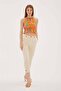 Button Detailed Trousers Beige - 3