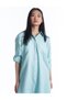 Nile Green Tunic - Shirt Collar and Pocket Detail - 4