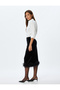 Evening Dress Skirt Midi Velvet Feather Detailed Slim Fit - 2