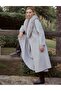 Premium Alpaca Wool Fish Back Patterned Coat Gray