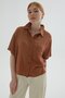 Crop Shirt Brown - 4