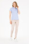 Women's Blue Basic Polo Collar 50266348-VR036 - 4
