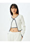 Long Sleeve Crop T-Shirt Bias Crew Neck - 3