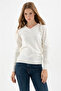 V Neck Sweater Ecru - 4