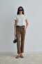 Brown Leopard Crop Pants - 4