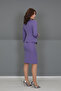 Zero Collar Plain Short Jacket & Plain Tight Skirt - Lilac - 1015540 - 5
