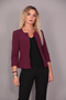 Zero Collar Plain Short Jacket - Plum - 1015100 - 2