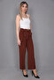 Short Brown Wide Leg Trousers - 4