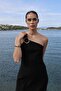 Black Abel One Shoulder Linen Dress - 7