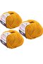 Yarn Art Jeans Amigurumi Braid Rope 84 Mustard Color Cardigan Braid Rope Baby Rope Punch Rope 3-Pack