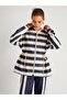 Hooded Elastic Waist Denim Jacket - 2