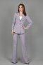 Yonca Jacket & Flared Trousers Set-Anthracite - 1027530