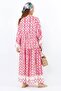 Prive Women's Soft Pink 100% Viscose Maxi Length Balloon Sleeve Long Summer Dress - 4