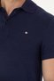 Men's Navy Blue Polo Neck T-Shirt 50263432-Vr033 - 7