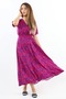 Women's Aren Pink Midi Length Viscose Dress - 5